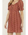 Image #3 - Shyanne Women's Eyelet Tie Front Mini Dress, Mauve, hi-res