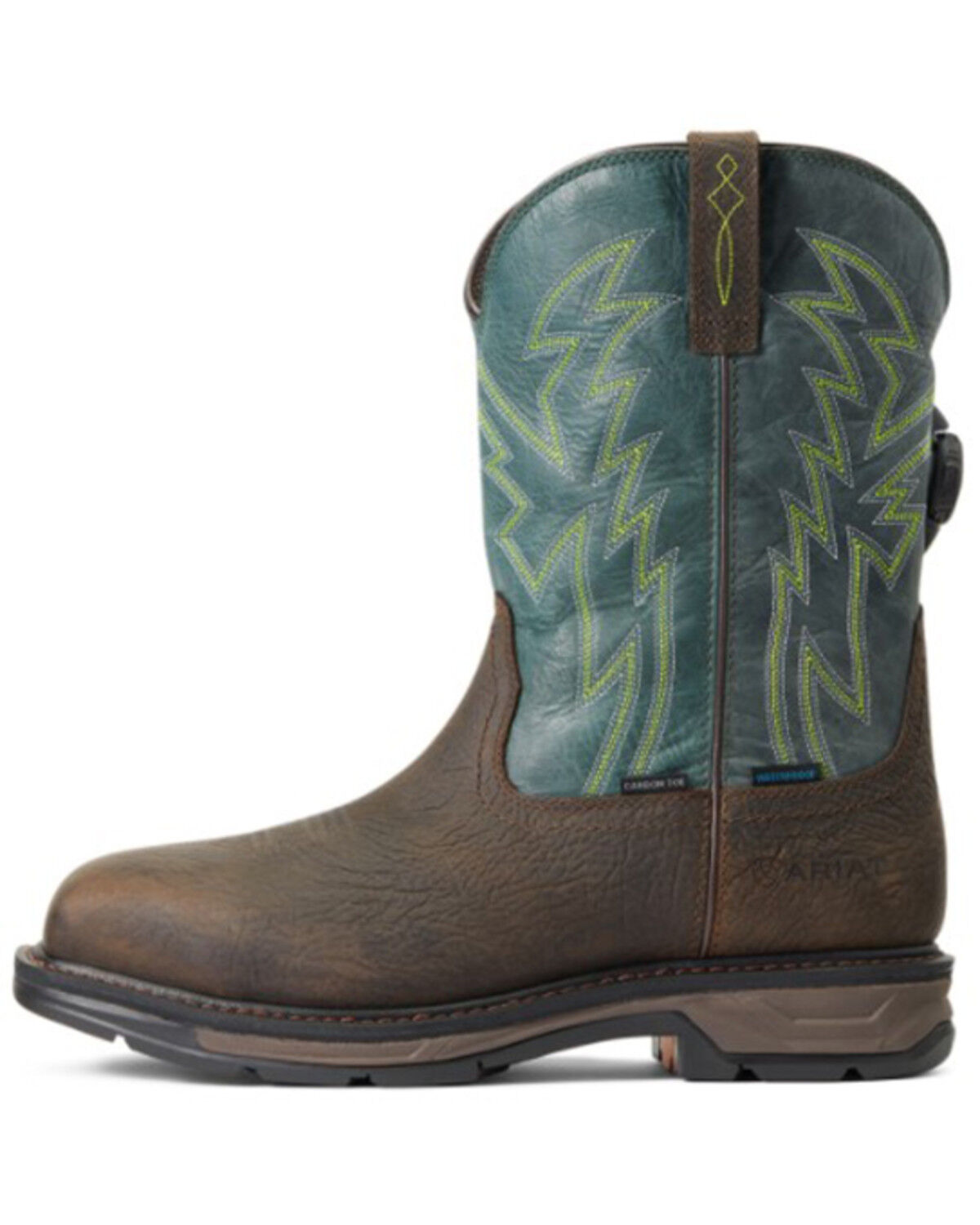 Image #2 - Ariat Men's WorkHog® Bruin XT Boa H20 Work Boot - Carbon Toe, Brown, hi-res