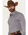Image #2 - Wrangler Men's Wrinkle Resistant Plaid Print Long Sleeve Snap Stretch Western Shirt, Dark Grey, hi-res