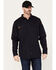 Image #1 - Hawx Men's FR Solid Long Sleeve Button-Down Woven Shirt, Navy, hi-res