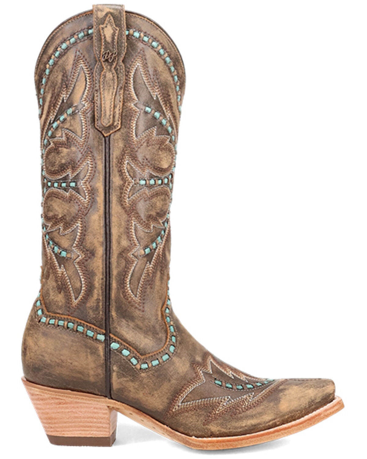 Image #2 - Dan Post Women's Mesa Western Boots - Snip Toe, Honey, hi-res