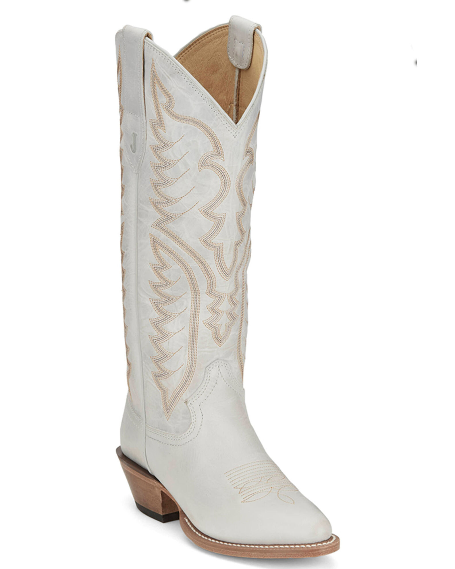 Justin Women s Evelyn 15 Round Toe Western Boots Vintage Ivory 10