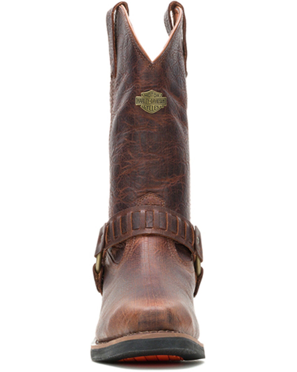Image #4 - Harley Davidson Men's Pecos Motorcycle Western Boots - Snip Toe, Brown, hi-res