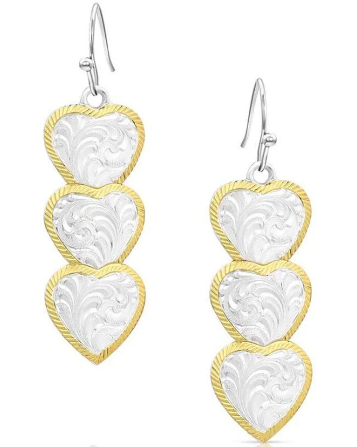 Image #1 - Montana Silversmiths Women's Pure Heart Earrings, Multi, hi-res