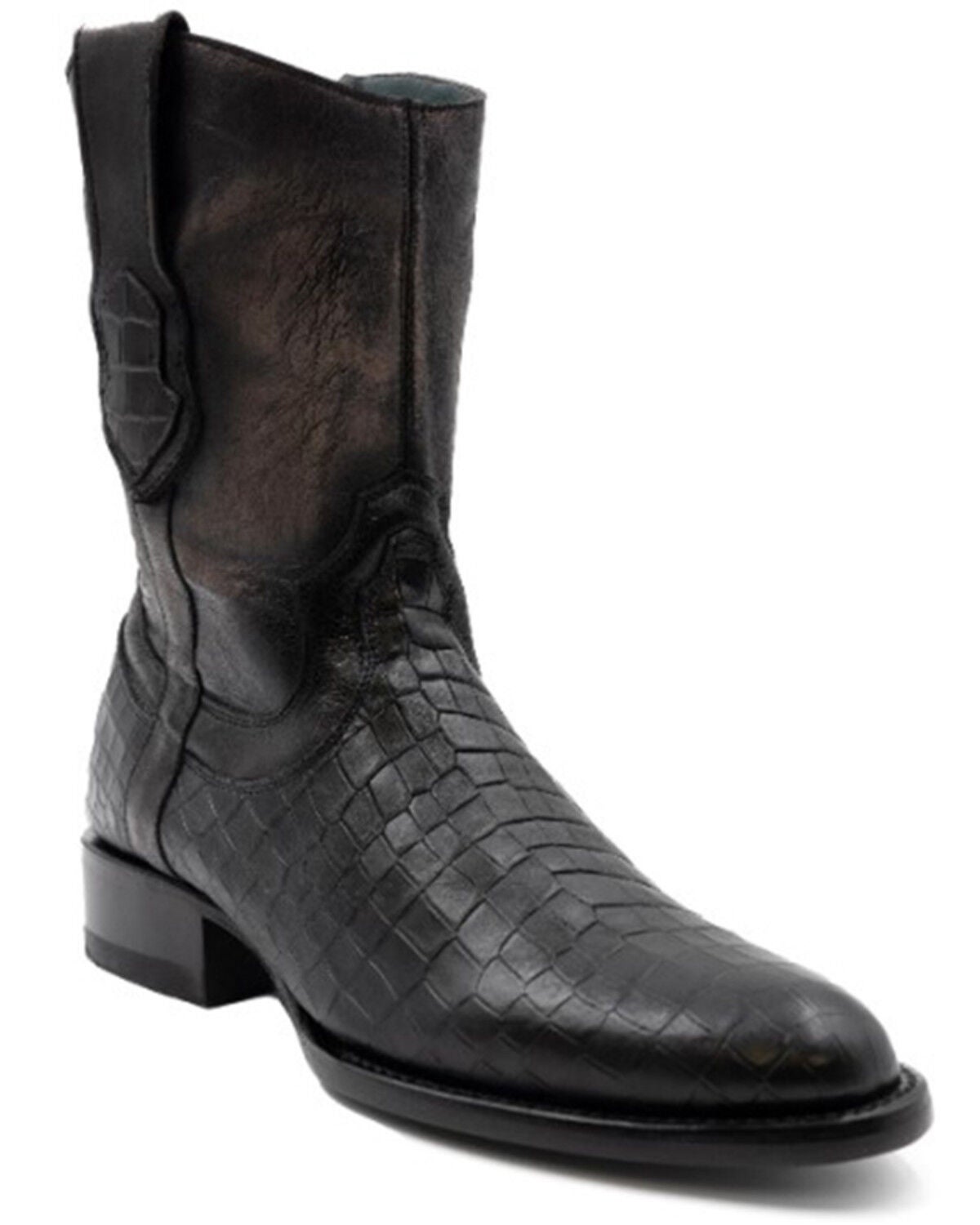 Ferrini Men's Winston Western Boots - Round Toe, Black, hi-res