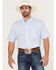 Image #1 - Resistol Men's Bell Solid Short Sleeve Button Down Western Shirt, Light Blue, hi-res