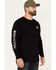 Image #2 - Brixton Men's Beta II Long Sleeve Standard T-Shirt, Black, hi-res