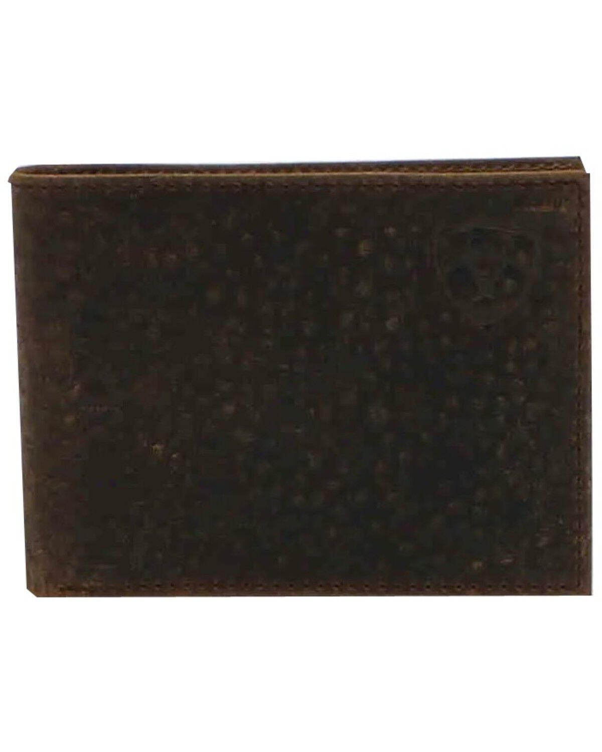 Ariat Men's Shield Logo Bifold Wallet, Brown, hi-res