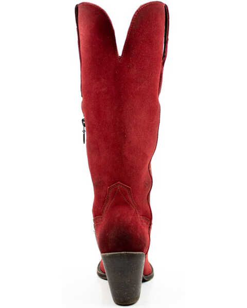 Image #5 - Dan Post Women's Rebeca Western Tall Boot - Snip Toe, Red, hi-res