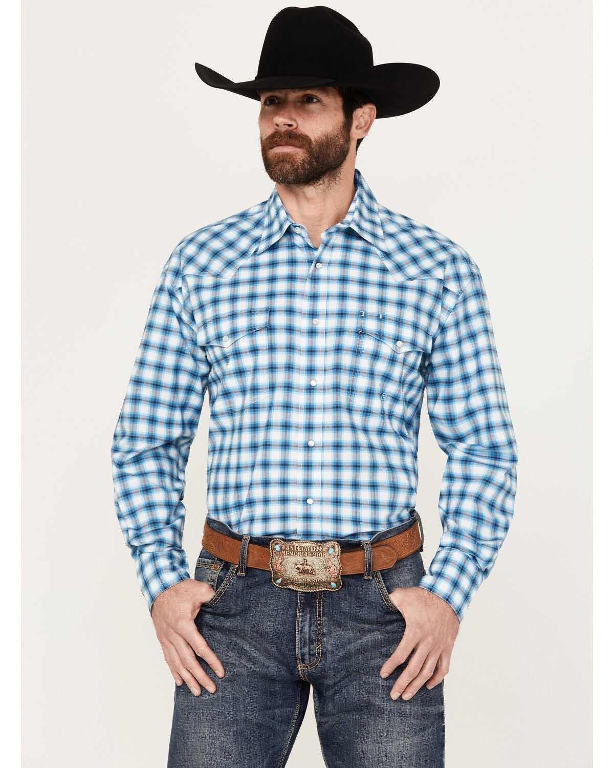Chemise Homme à Carreaux Pearl Snap Western - Mauritius