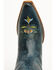 Image #6 - Shyanne Women's Stephanie Floral Western Boots - Snip Toe, Navy, hi-res
