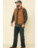 Carhartt Men's Brown Washed Duck Sherpa Lined Mock Neck Work Vest - Tall , Brown, hi-res