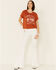 Cut & Paste Women's Lake Life Graphic Short Sleeve Crop Tee , Rust Copper, hi-res