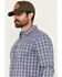 Image #2 - Brothers and Sons Men's Atascosa Plaid Print Long Sleeve Button Down Shirt, Light Blue, hi-res