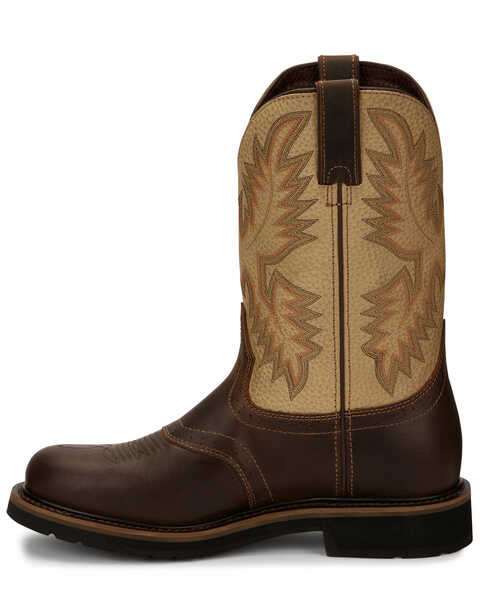 Image #3 - Justin Men's Superintendent Western Boots - Round Toe, Brown, hi-res