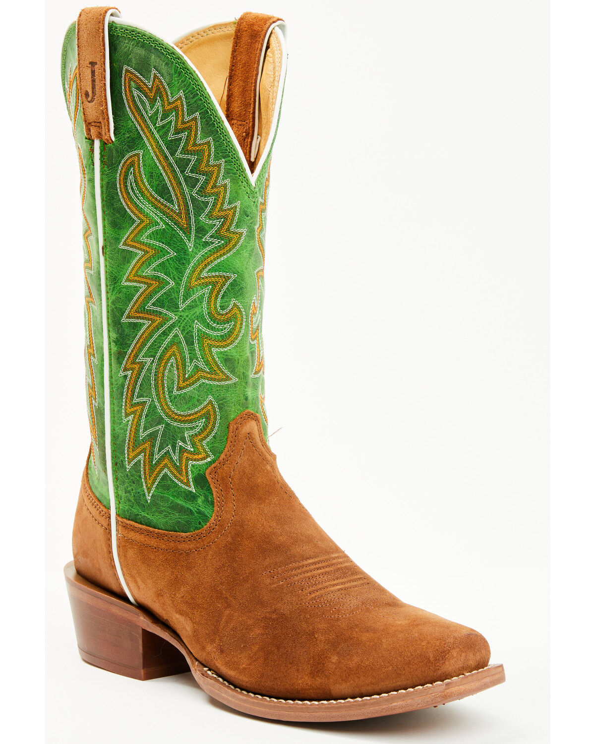 Image #1 - Justin Men's Show Off Tall Western Boots - Square Toe, Medium Brown, hi-res