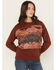 Image #2 - Shyanne Women's Running Horses Loose Fit Graphic Sweatshirt, Mahogany, hi-res