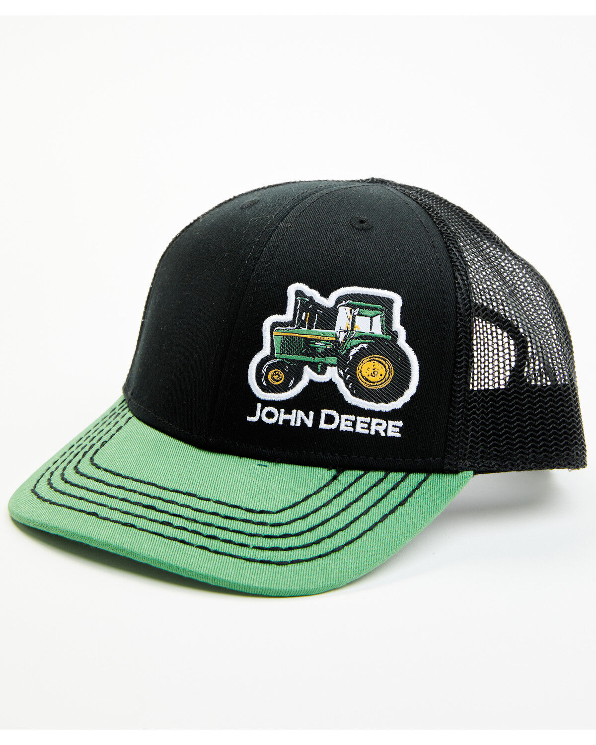 Image #1 - John Deere Boys' Logo Mesh Back Ball Cap, Green, hi-res