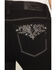 Image #4 - Miss Me Women's Mid Rise Embroidered Pocket 32" Bootcut Stretch Denim Jeans, Black, hi-res