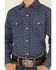Image #3 - Ely Walker Boys' Geo Print Long Sleeve Snap Stretch Western Shirt, Navy, hi-res