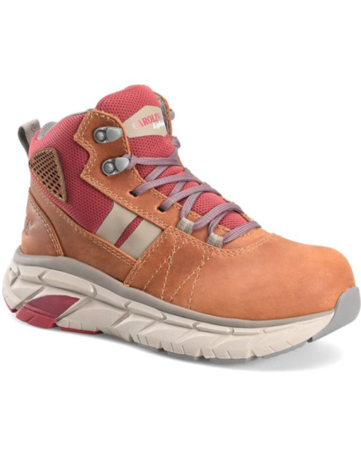 Image #1 - Carolina Women's Azalea Hi-Top Athletic Work Shoes - Composite Toe, Brown, hi-res