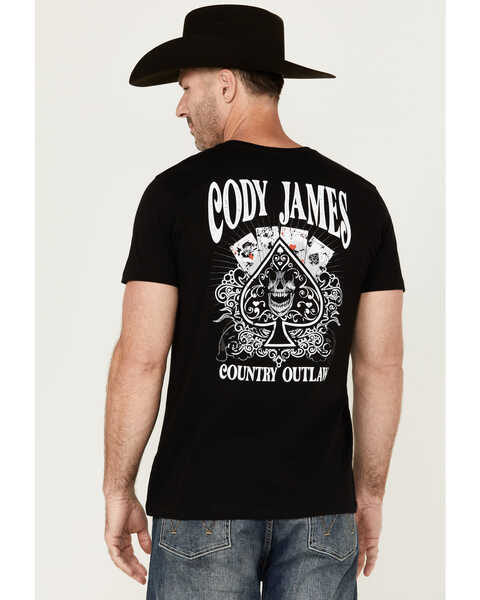 Cody James Men's Four Aces Short Sleeve Graphic T-Shirt , Black, hi-res