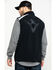 Image #2 - Hawx Men's Black Reflective Softshell Moto Work Vest - Tall, Black, hi-res