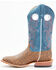 Image #3 - HorsePower Men's Sugared Western Boots - Broad Square Toe, Tan, hi-res