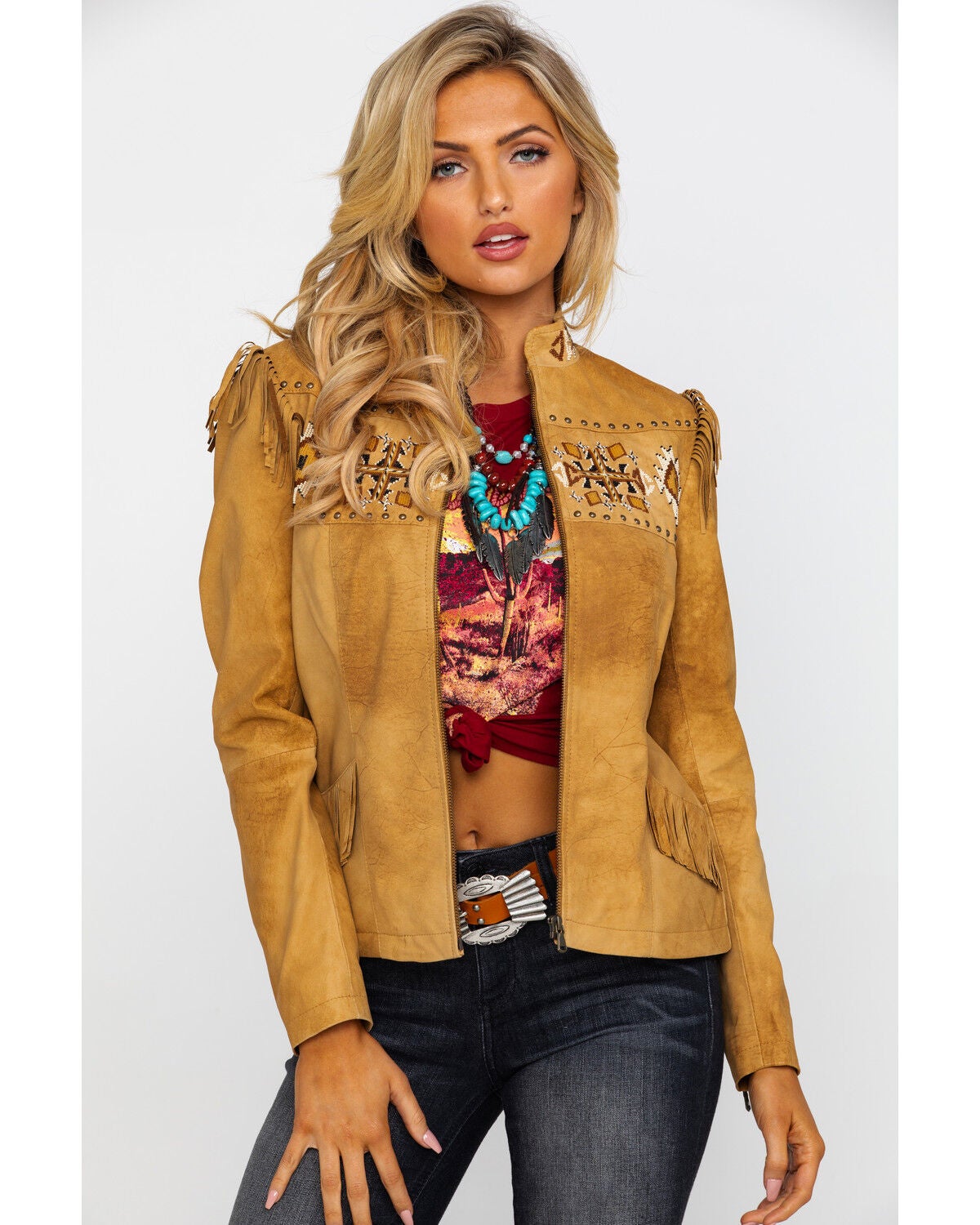 beaded fringe jacket