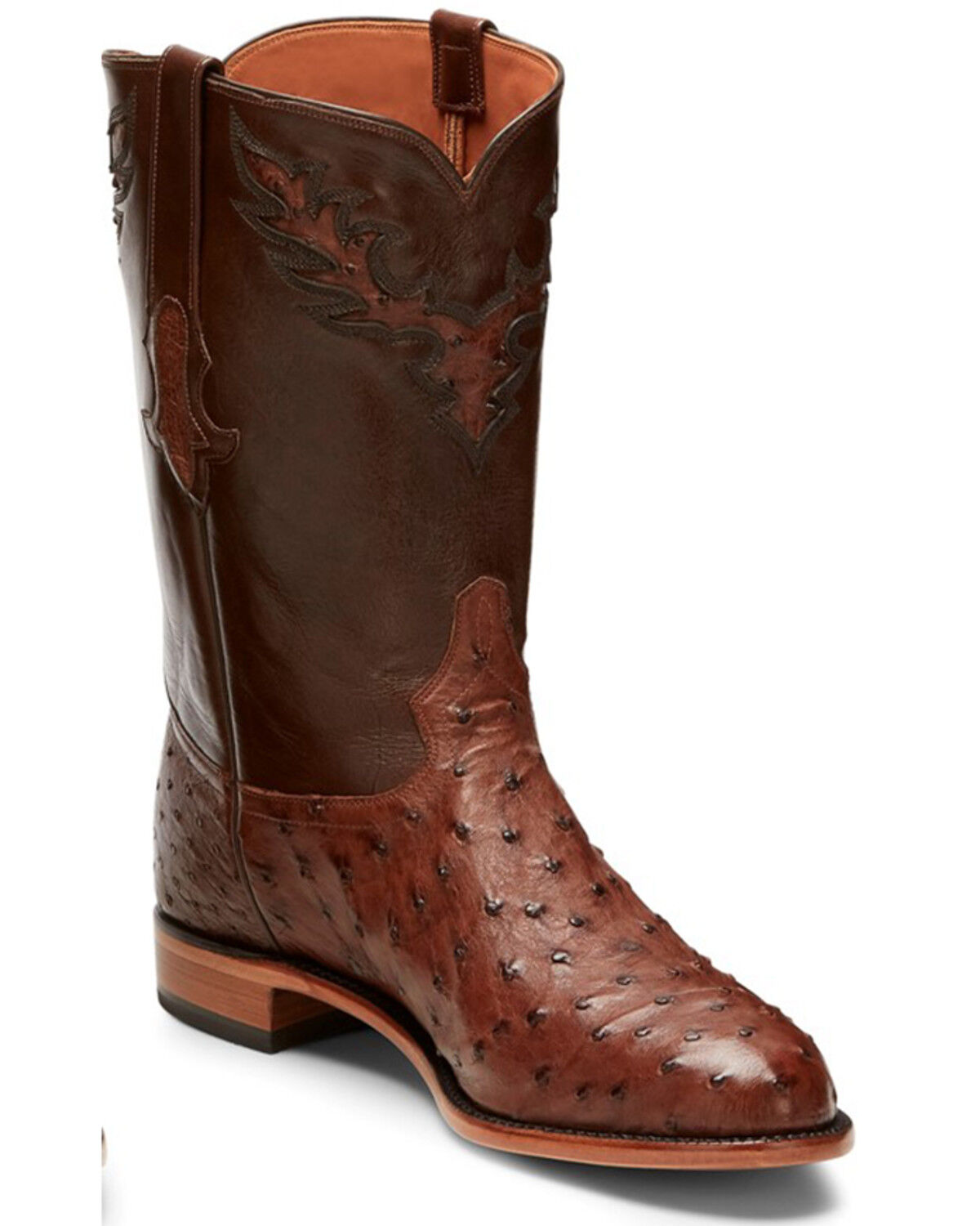 Image #1 - Tony Lama Men's Exotic Ostrich Skin Western Boots - Round Toe, , hi-res