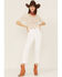 Image #2 - Sadie & Sage Women's Crochet Bestia Peplum Top, Natural, hi-res