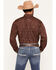 Image #4 - Ariat Men's Boot Barn Exclusive Reva Wrinkle Free Paisley Print Long Sleeve Button-Down Western Shirt, Burgundy, hi-res