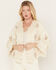 Image #1 - Shyanne Women's Fringe Embellished Jacket, Cream, hi-res