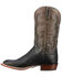 Lucchese Men's Cecil Exotic Ostrich Skin Western Boots - Broad Square Toe, Navy, hi-res