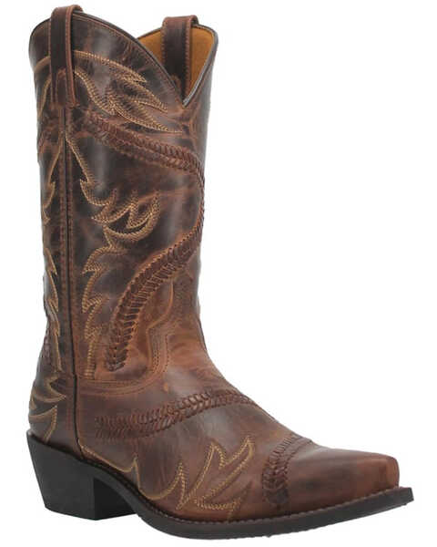 Laredo Men's Jag Western Boots - Snip Toe, Distressed Brown, hi-res