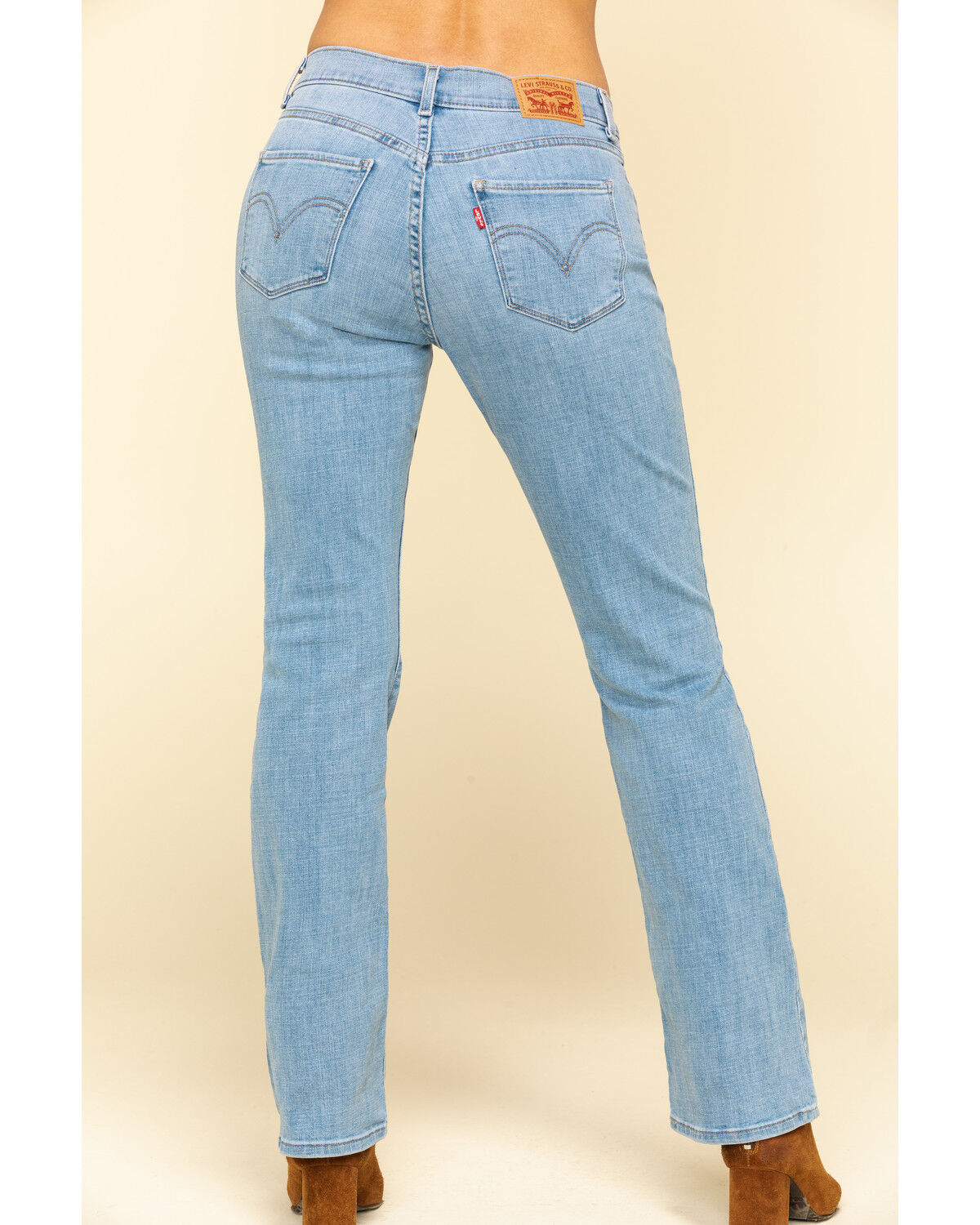 Classic Light Wash Bootcut Jeans 