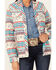 Image #3 - Outback Trading Co Women's Lorelei Southwestern Thunderbird Print Long Sleeve Snap Performance Shirt, Tan, hi-res