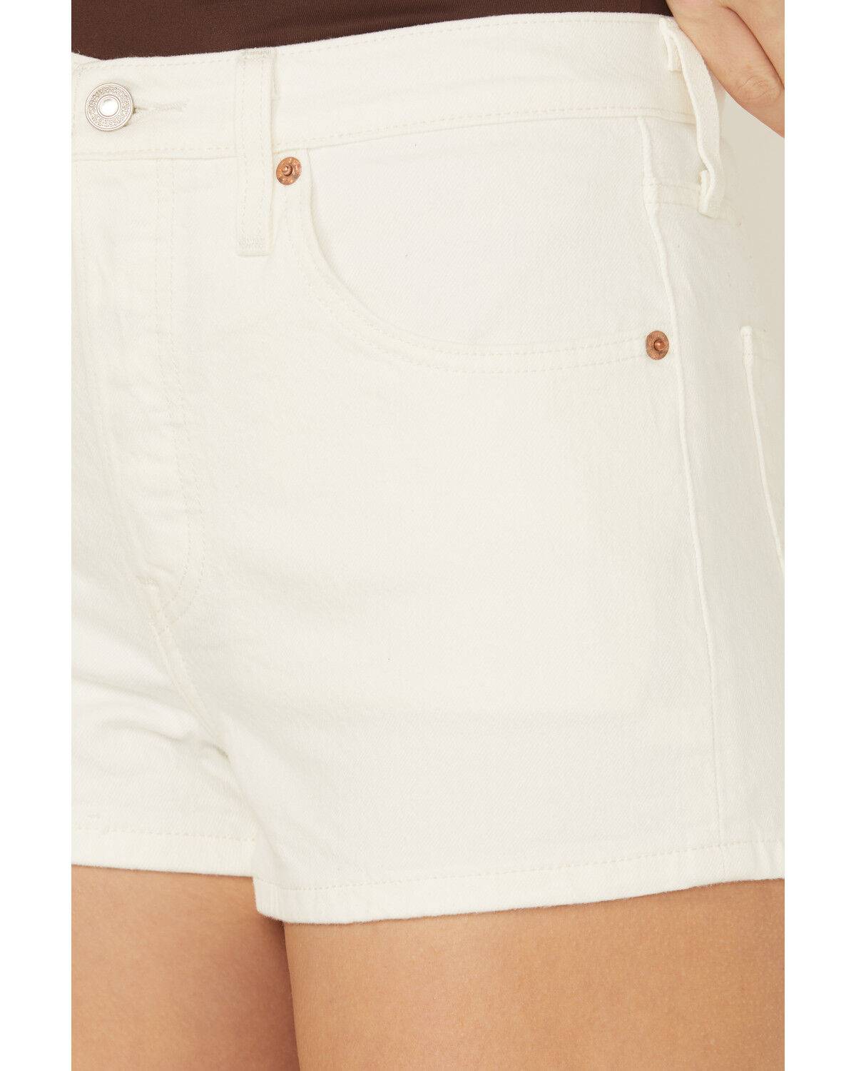 Image #2 - Levi's Women's 501® Original Disco Nights High Rise Stretch Denim Shorts, White, hi-res