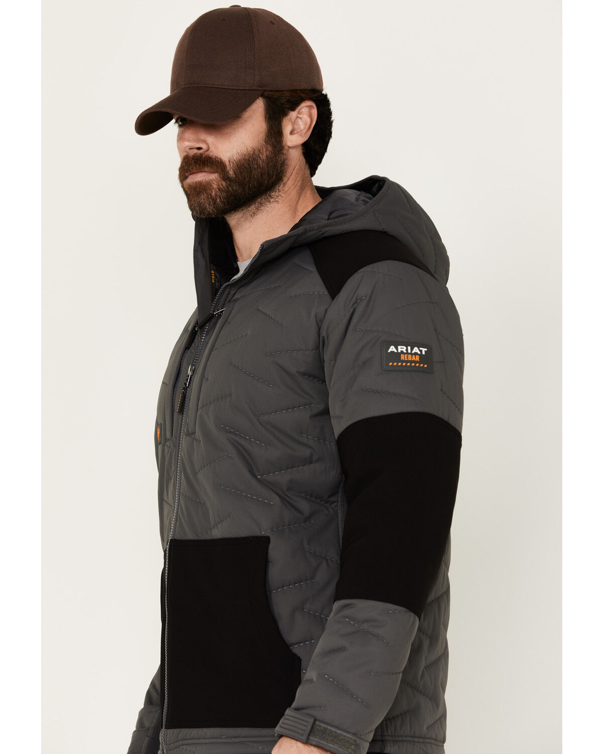 Image #2 - Ariat Men's Rebar Winter Cloud 9 Water Resistant Insulated Jacket, Grey, hi-res