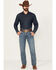 Image #1 - Cinch Men's White Label Relaxed Fit Medium Stonewash Denim Jeans, Blue, hi-res