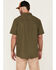 Image #4 - Hawx Men's Solid Twill Short Sleeve Button-Down Work Shirt, Olive, hi-res