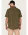 Image #4 - Hawx Men's Solid Twill Short Sleeve Button-Down Work Shirt , Olive, hi-res