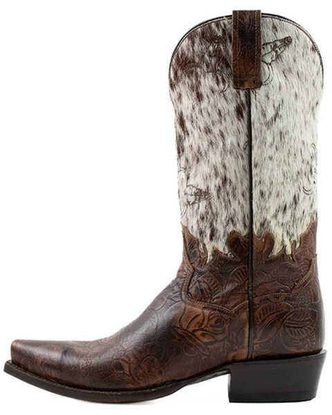 Image #3 - Dan Post Men's American Tribes Western Boots - Snip Toe, Brown, hi-res