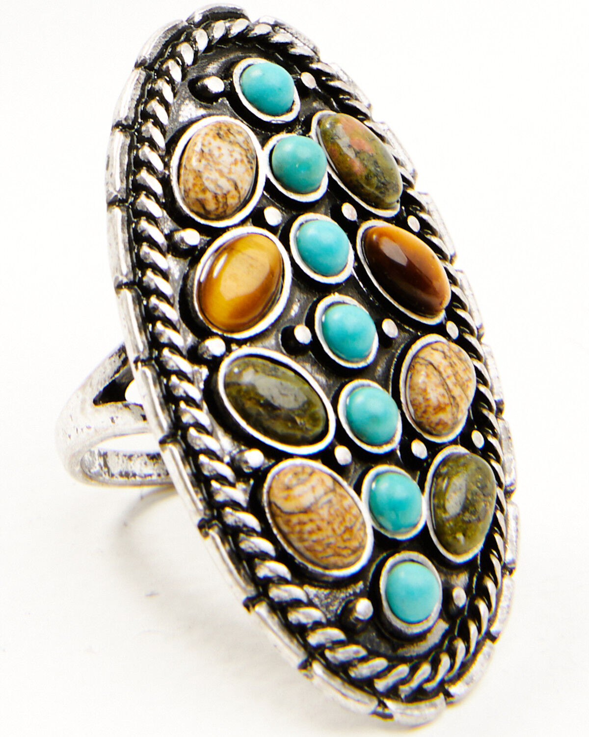 Image #6 - Shyanne Women's Bisbee Falls Thunderbird 5-Piece Ring Set, Silver, hi-res