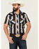 Image #1 - Dale Brisby Men's Striped Short Sleeve Snap Western Shirt , , hi-res