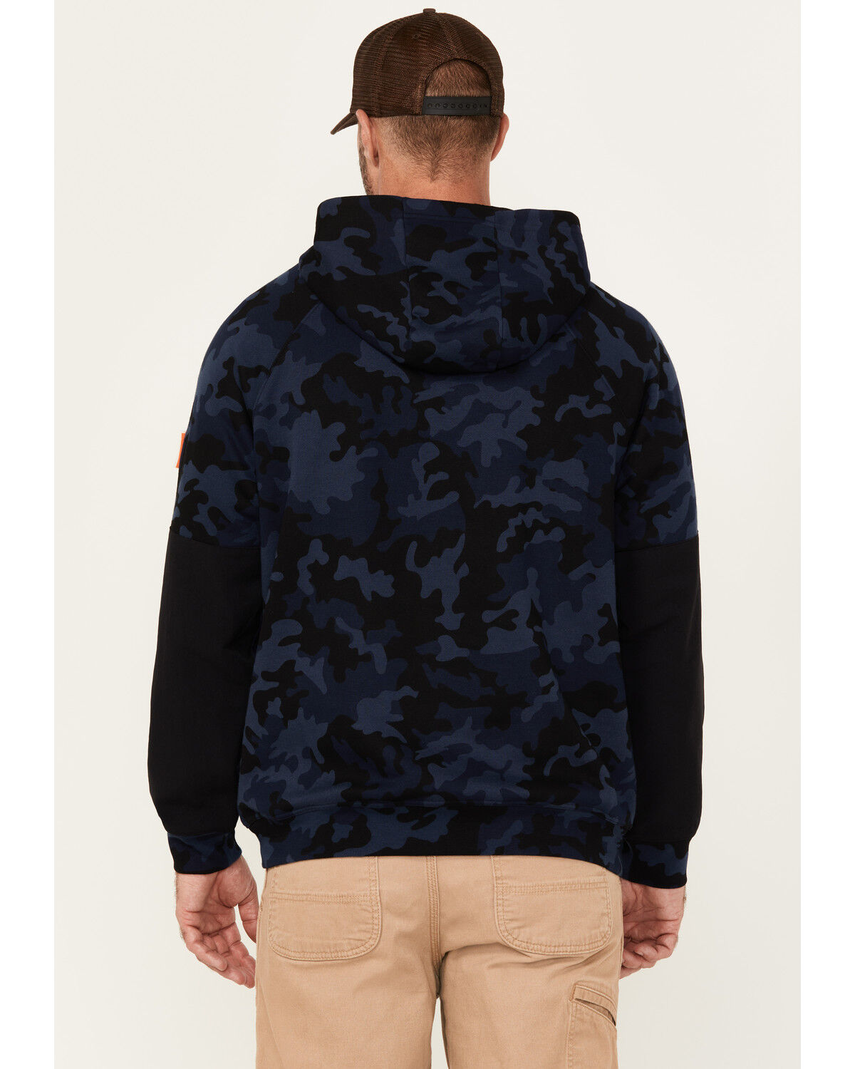 Image #4 - Hawx Men's Arlington Logo Camo Print Hooded Sweatshirt, Navy, hi-res