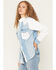 Image #2 - Wrangler Retro Women's Two Tone Long Sleeve Snap Denim Western Shirt, Blue, hi-res