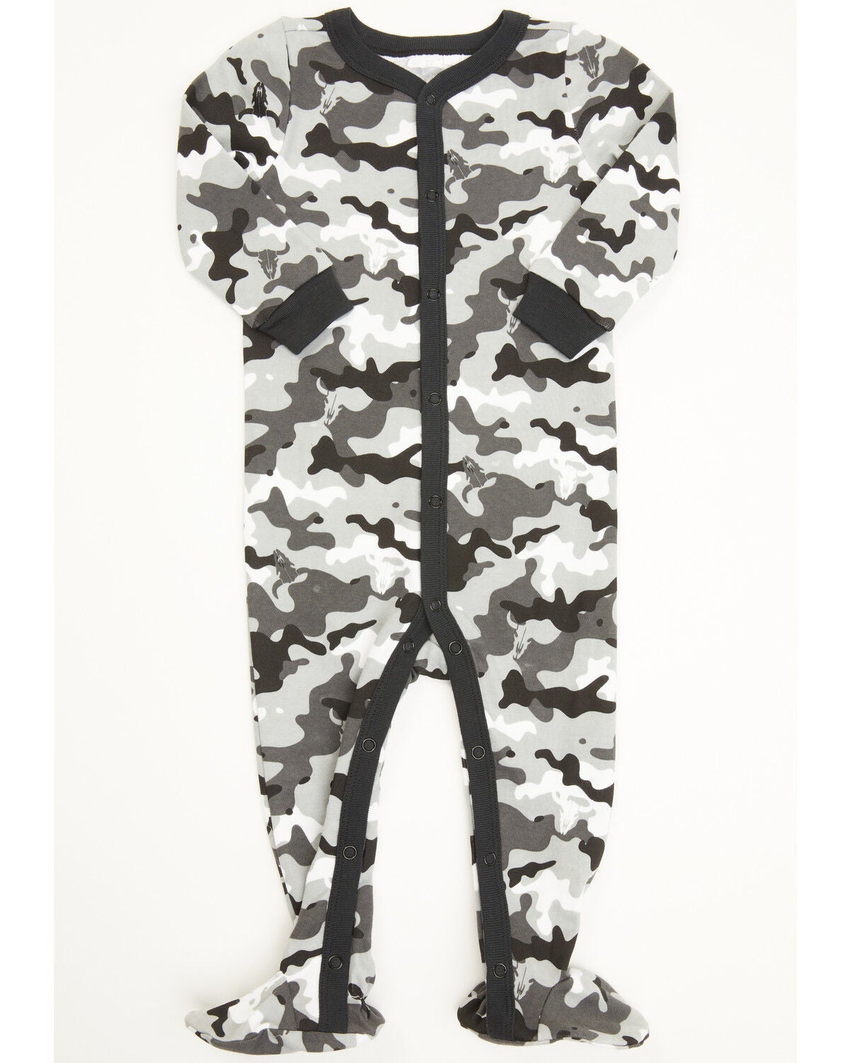 Cody James Infant Boys' Printed Jersey Steer Head & Camo Sleep Set, Black, hi-res