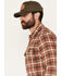 Image #2 - Brothers and Sons Men's Bosque Everyday Plaid Print Long Sleeve Button Down Flannel Shirt, Chocolate, hi-res