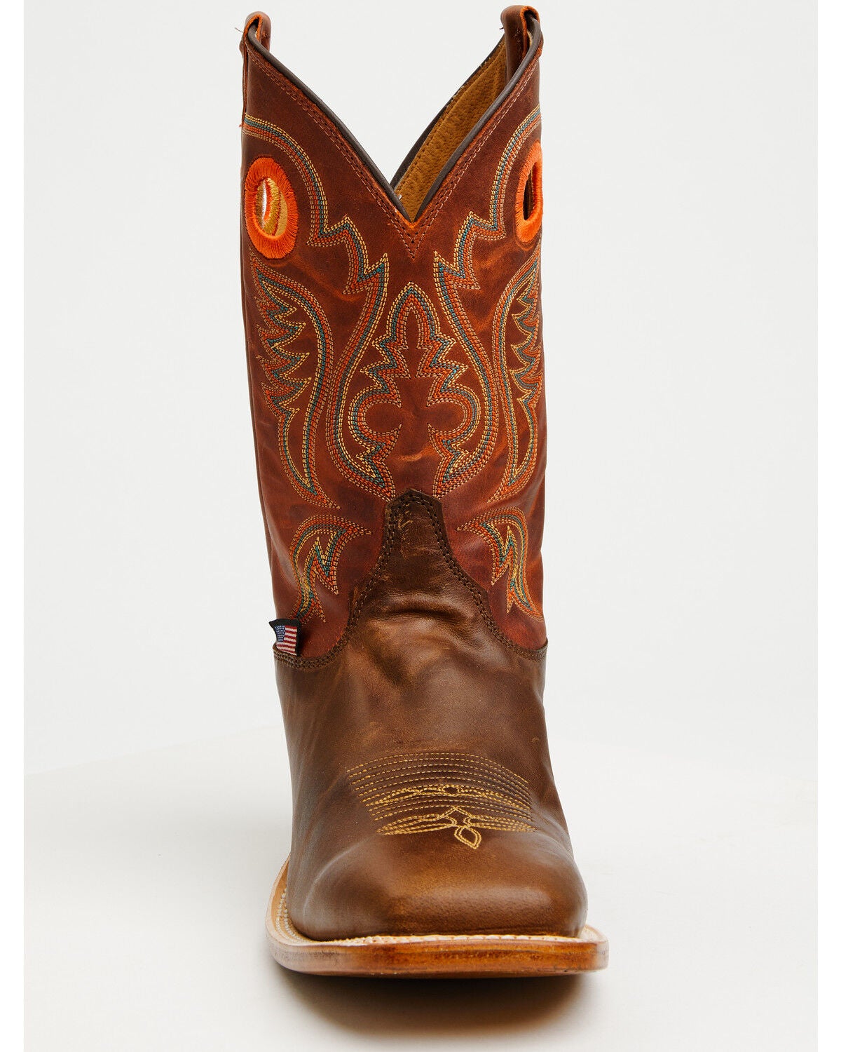 Image #4 - Justin Men's Boot Barn Exclusive Bent Rail Nash Western Boots - Broad Square Toe, Brown, hi-res